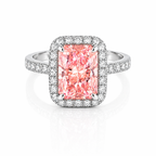 Rosé Aurora Ring Fancy Vivid Pink 3.02ct