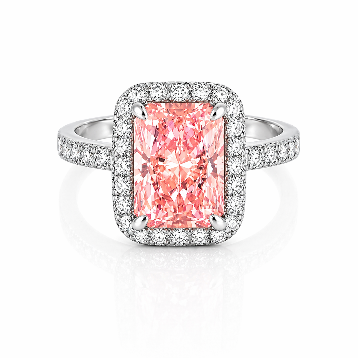 Rosé Aurora Ring Fancy Vivid Pink 3.02ct