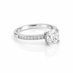 Pavé Solitaire Engagement Ring