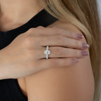 Oval Engagement Ring – Channel Set Band