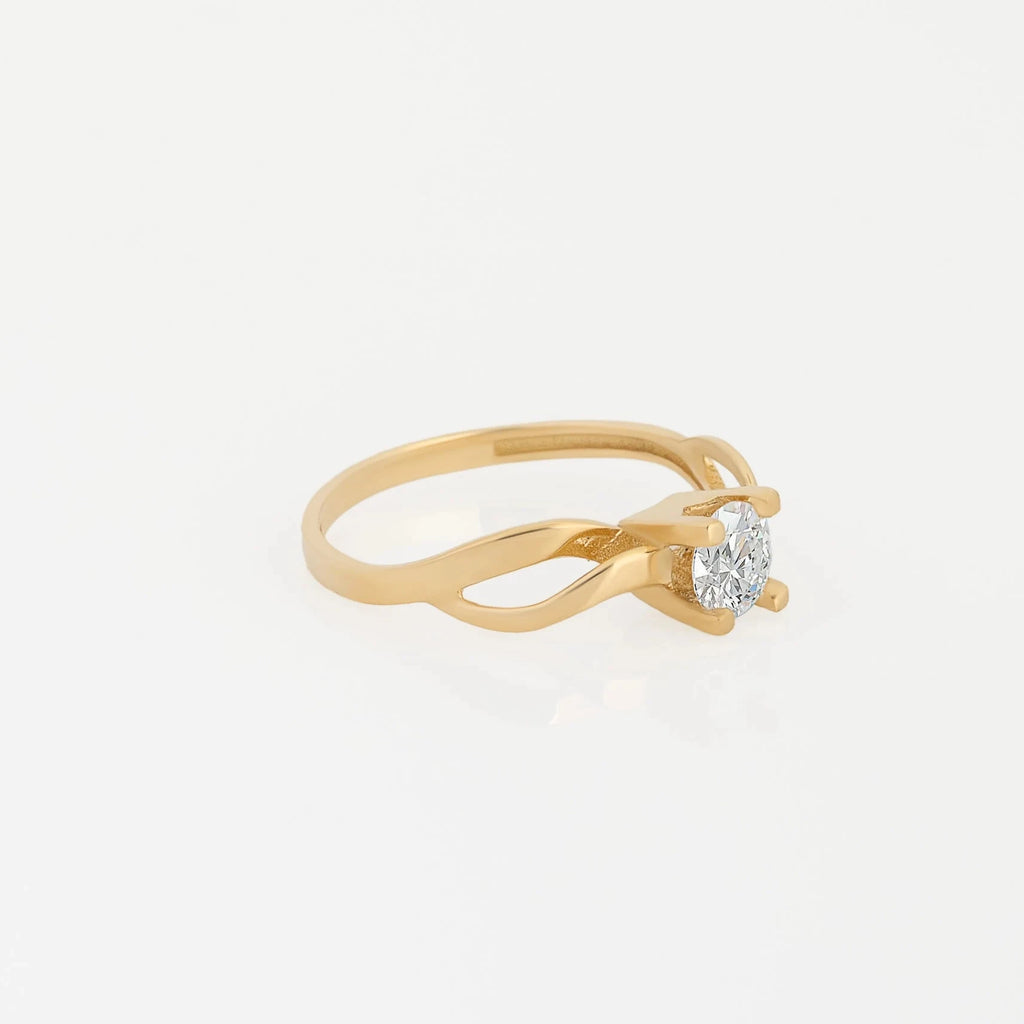 Intertwined Solitaire Ring 0.50ct