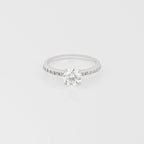 Pavé Solitaire Engagement Ring