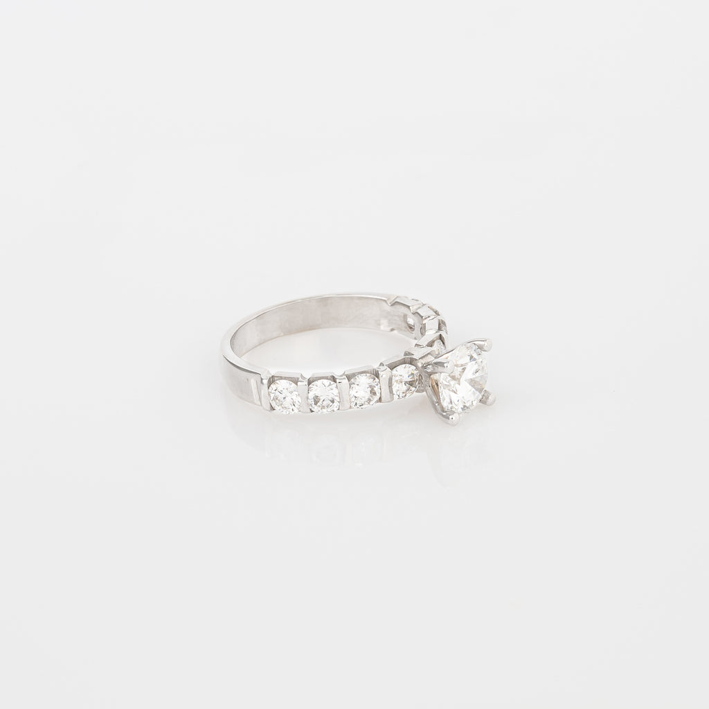 Channel-Set Engagement Ring