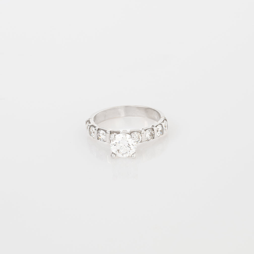 Channel-Set Engagement Ring