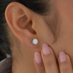 Round Brilliant Solitaire Studs – 1.0ct Each