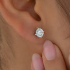Round Brilliant Solitaire Studs – 1.0ct Each