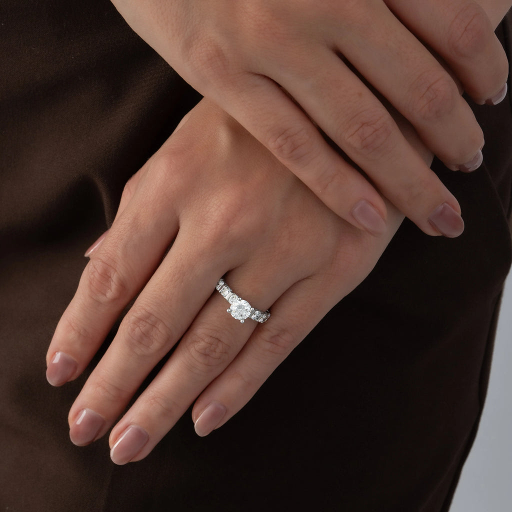 Channel-Set Engagement Ring