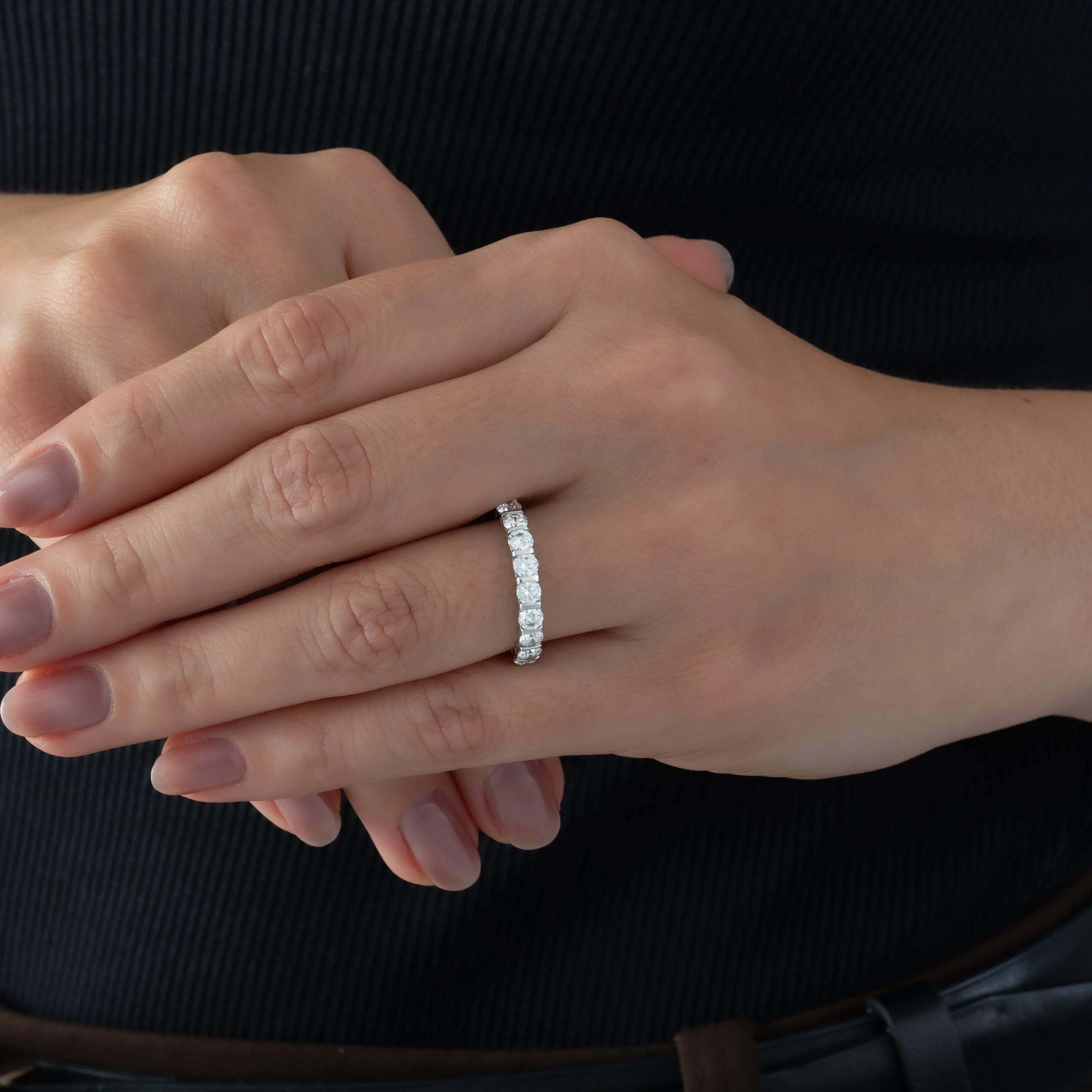 Channel-Set Diamond Band