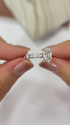 Oval Engagement Ring – Channel Set Band